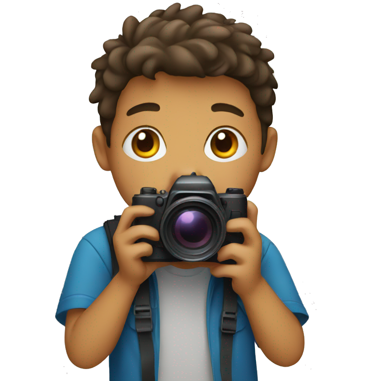 Boy with camera emoji