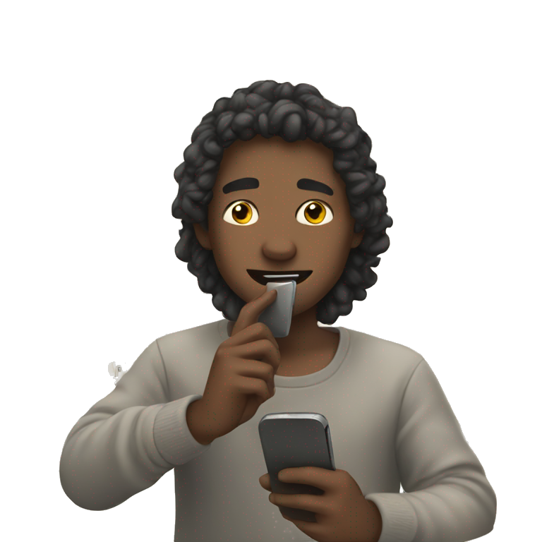 boy with phone in hand emoji