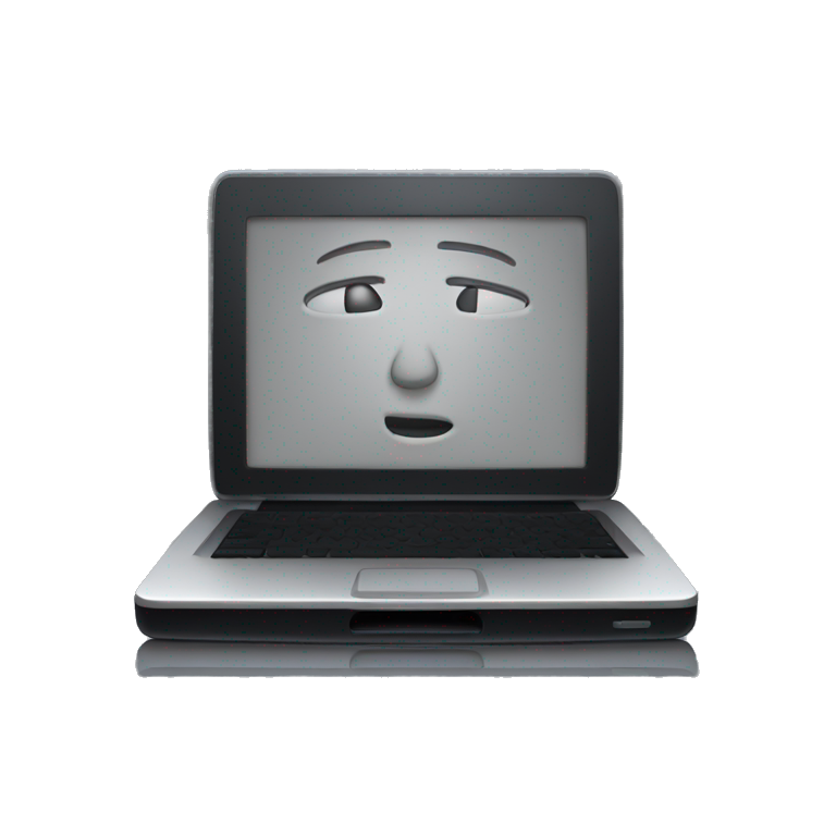 2001 black Mac laptop emoji