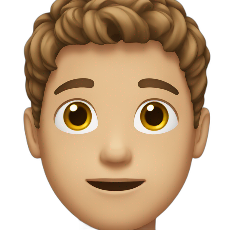 teenage boy with brown hair emoji