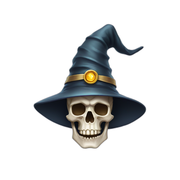 skull with wizard hat emoji