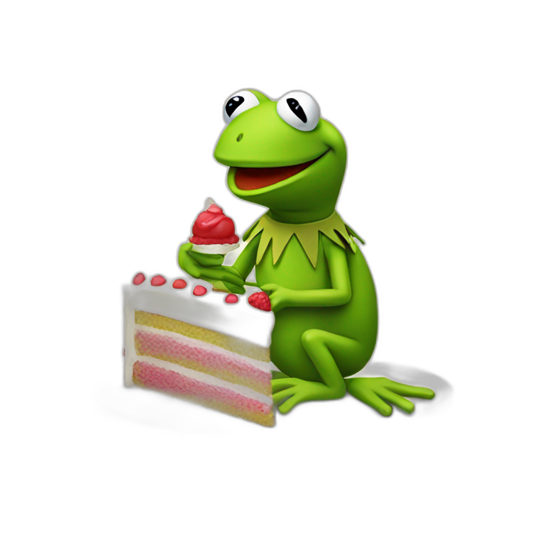 kermit eating cake emoji