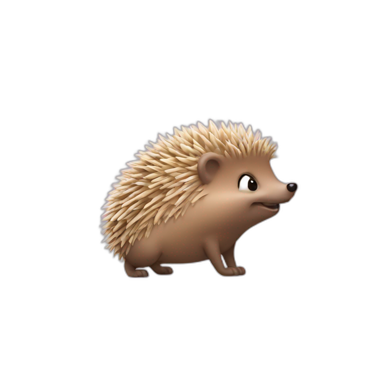 Farting hedgehog emoji