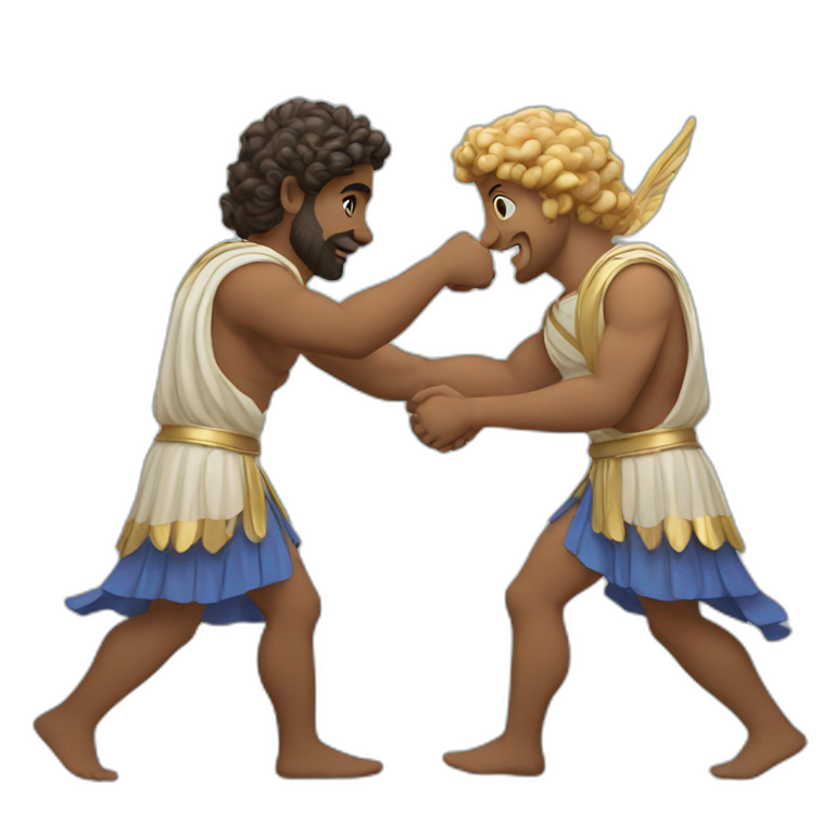 greek gods shaking hands emoji