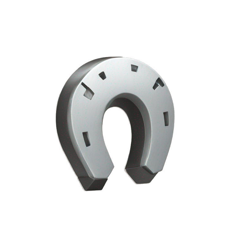 horseshoe magnet with thunder emoji