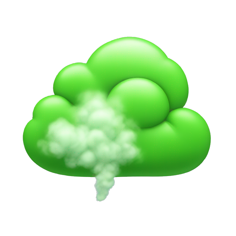 green smell cloud emoji