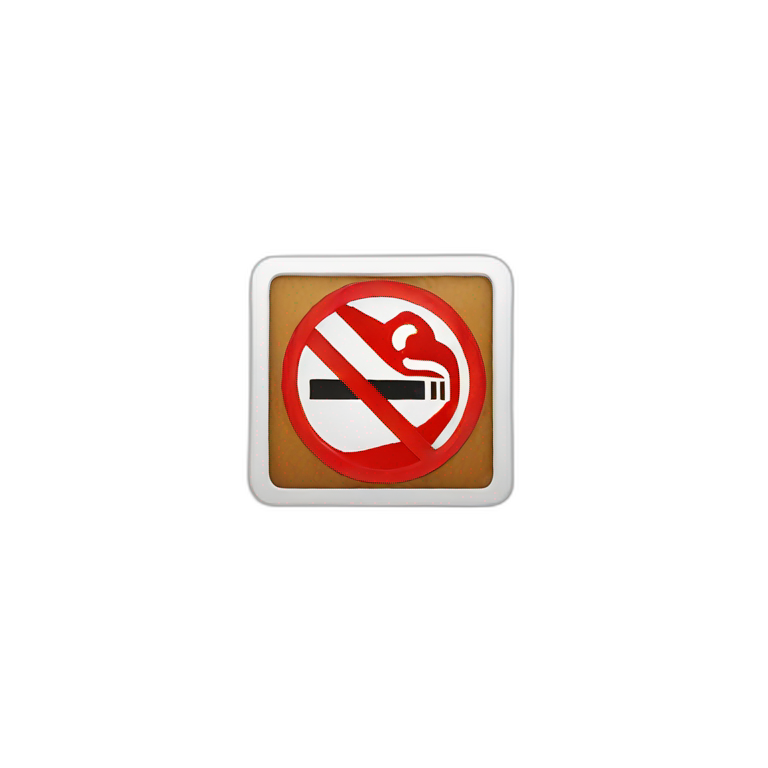 'no smoking' sign with a heart inside emoji