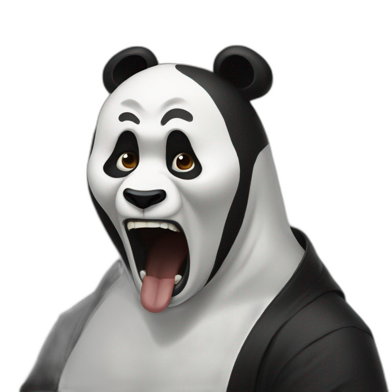 scream painting like panda emoji