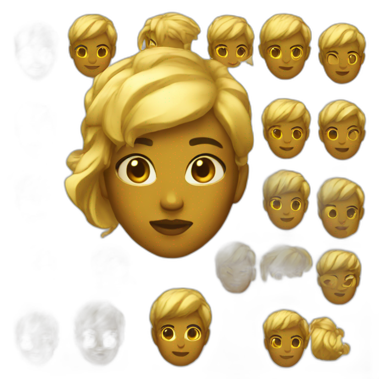 all gold skin pretty emoji