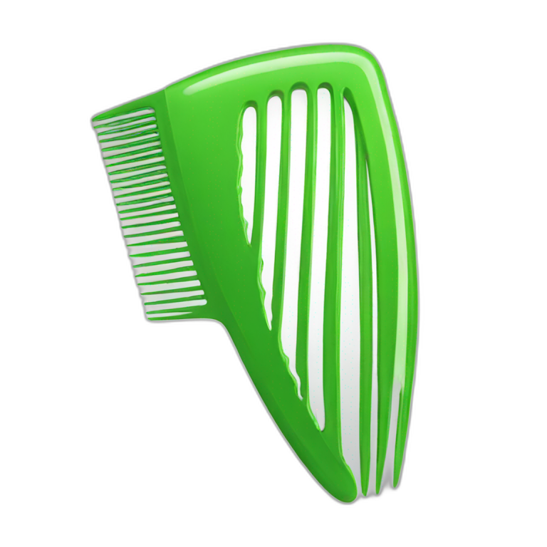 hair comb green emoji