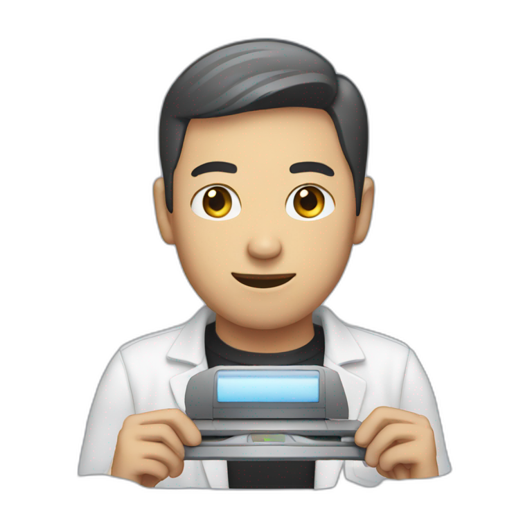 person holding a scanner emoji