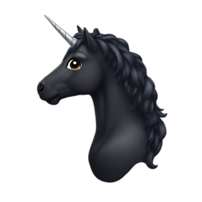 Black unicorn emoji