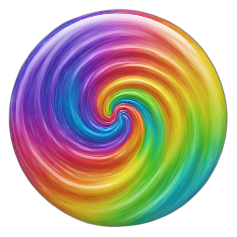 rainbow swirl glossy emoji