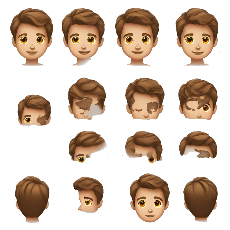 boy brown hair  emoji