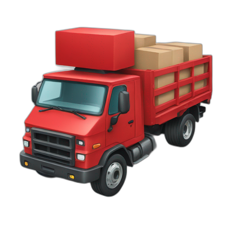 Red truck blockchain emoji