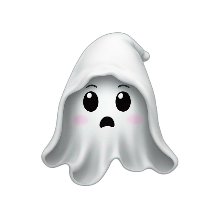 Ghost wearing a beanie emoji