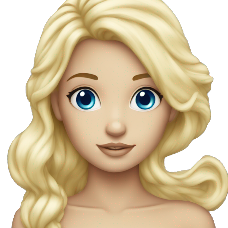 Mermaid blonde  and blue eyes emoji