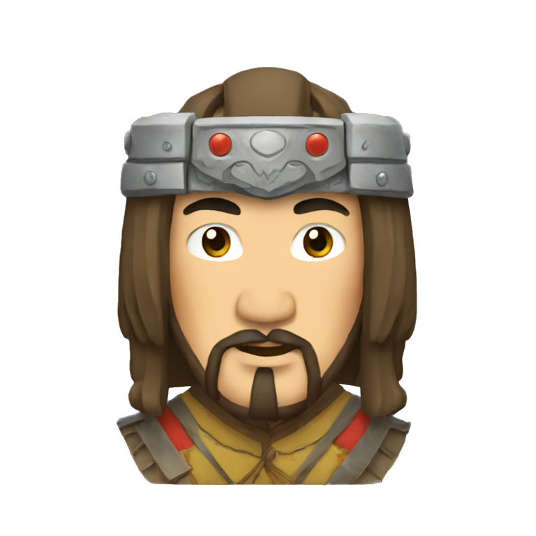 genghis khan using iphone emoji