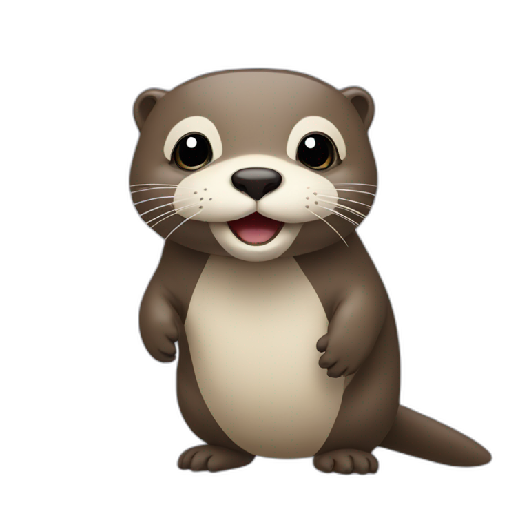Otter saying debout in speech bubble emoji