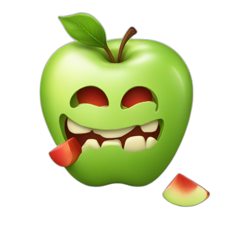 eating-apple emoji