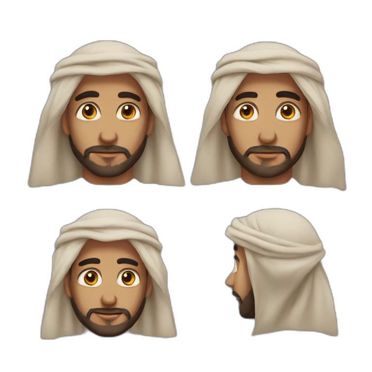 Arab man frlling love emoji