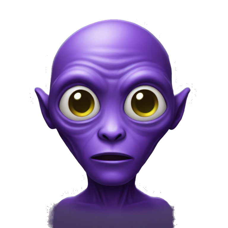 Purple skin alien  emoji