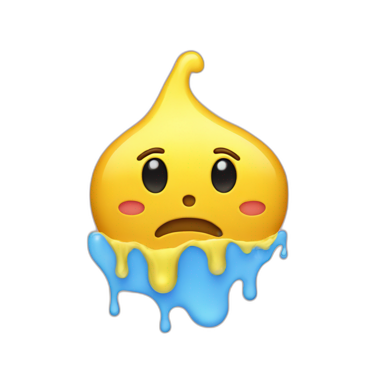 melting face yellow emoji