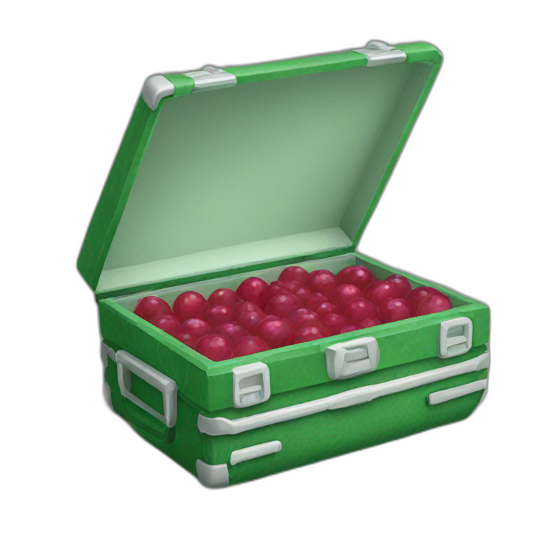 case, green ruby emoji