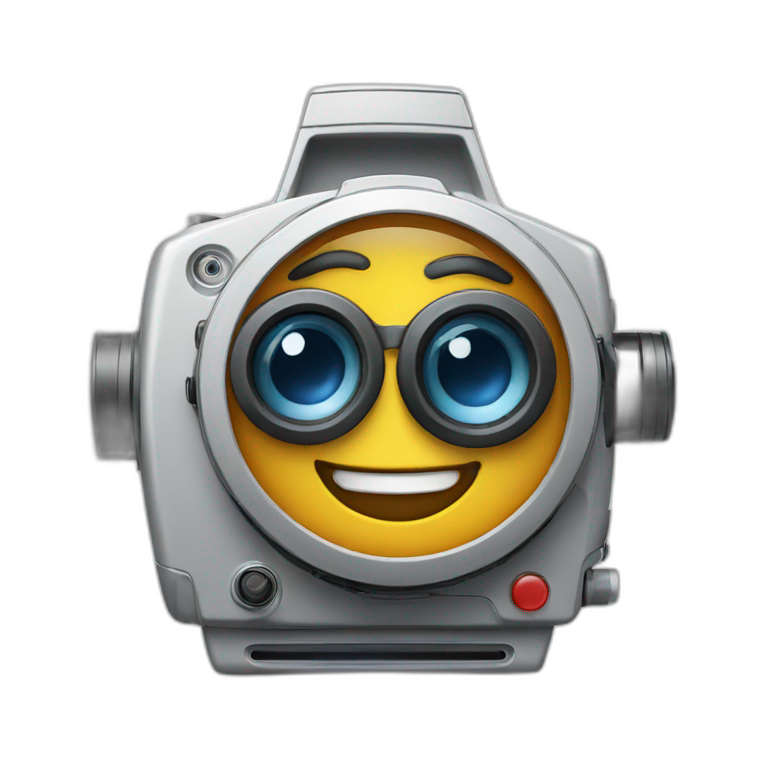 Happy intelligent camera emoji