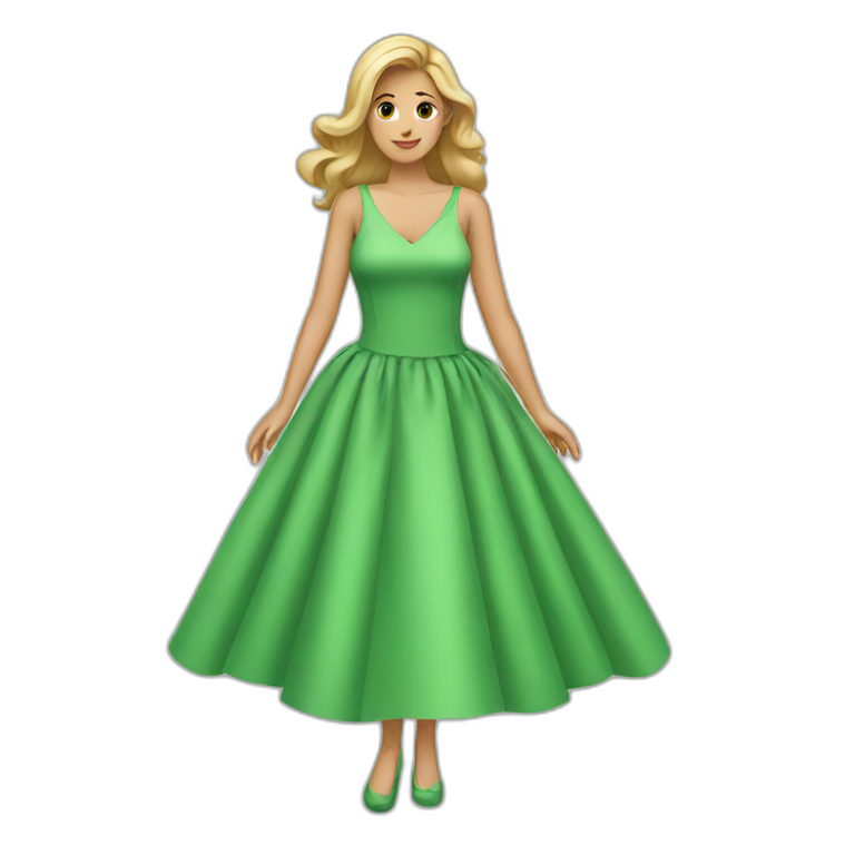 Green dress emoji