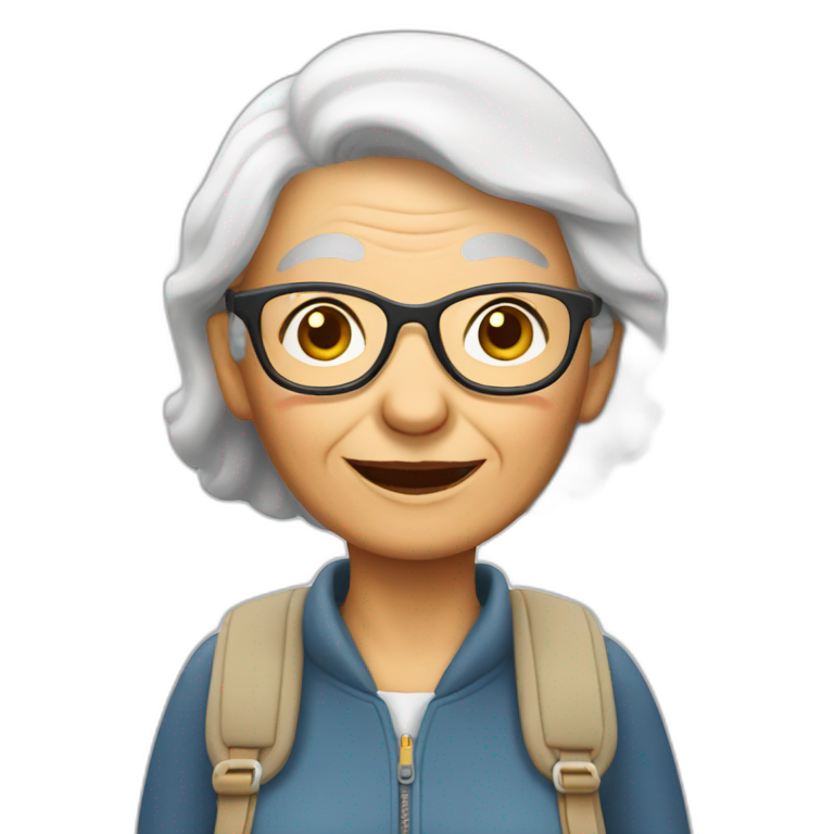 Grandma traveller emoji