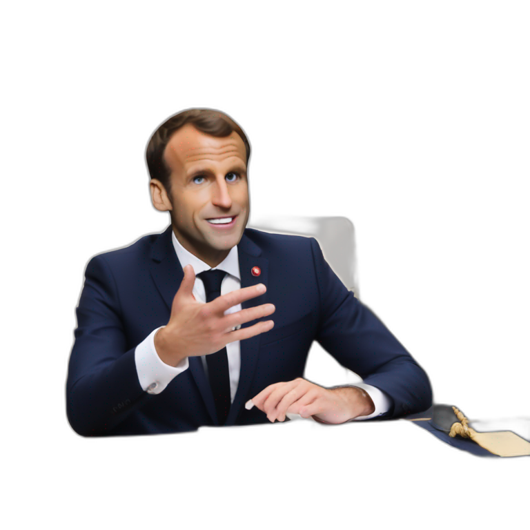 Macron fait un Doigt d’honneur emoji