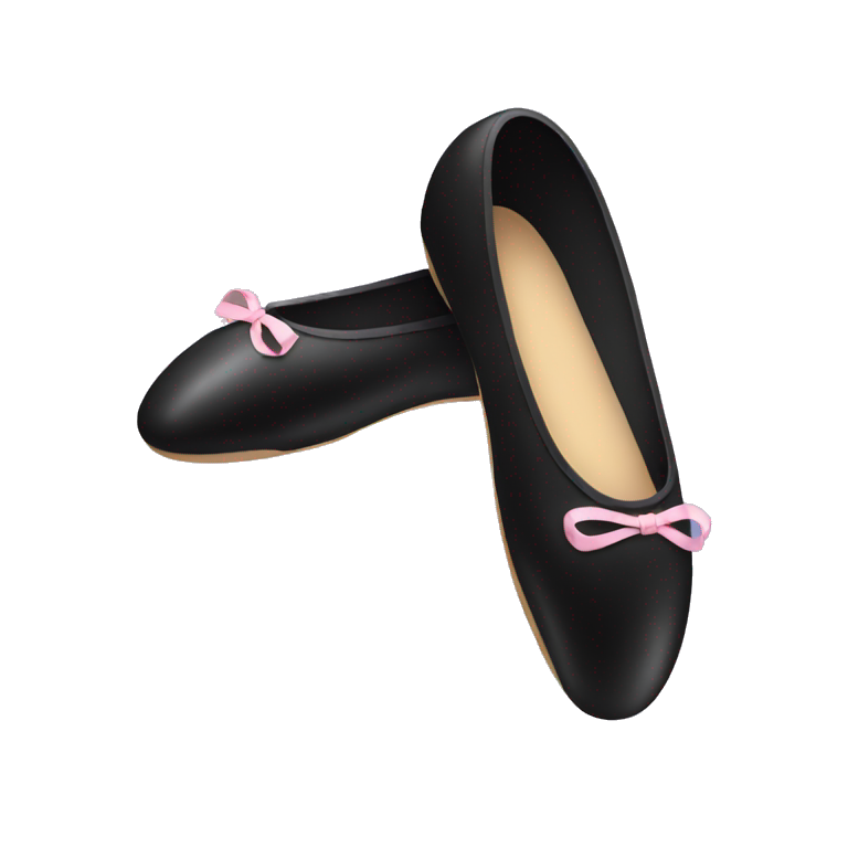 black ballet shoe emoji