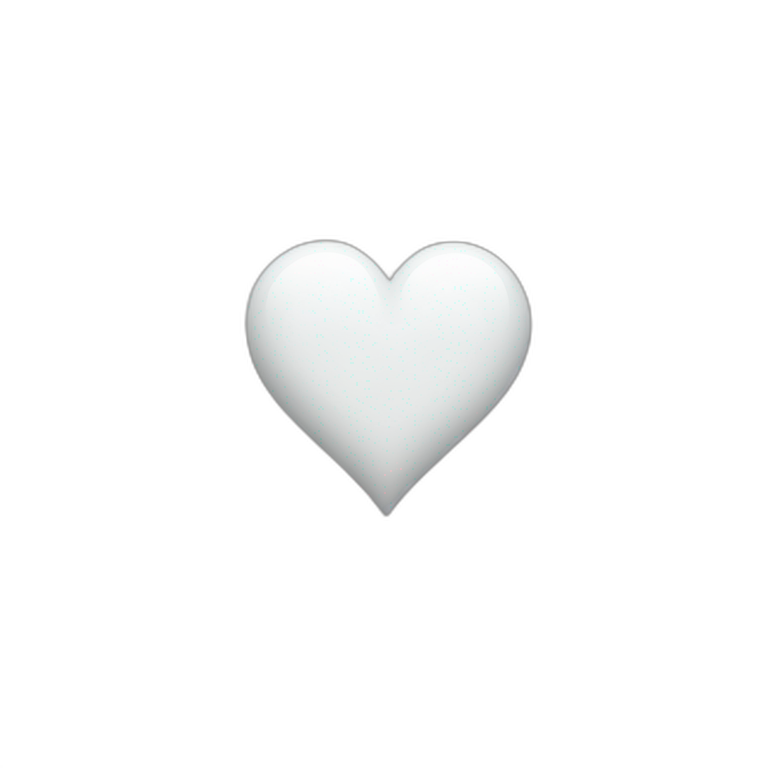 ios white heart emoji