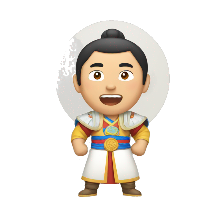 Mongolian man victory emoji