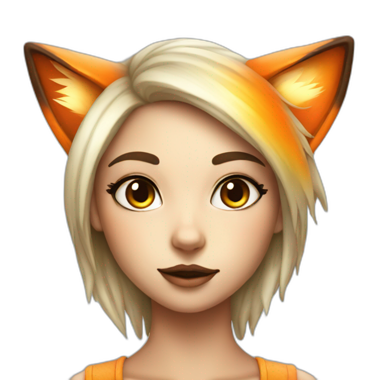 prismatic fox girl emoji