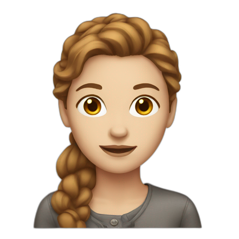 white women with brown hair emoji