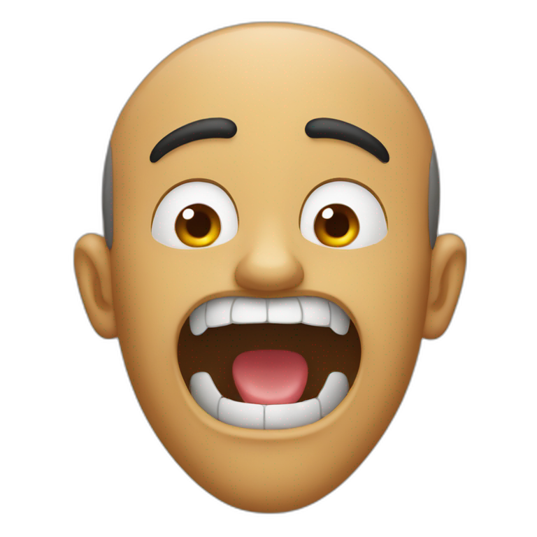 Zemmour mouth wide open emoji