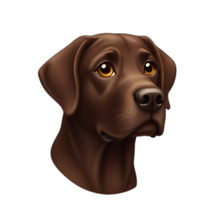 Chocolate labrador emoji