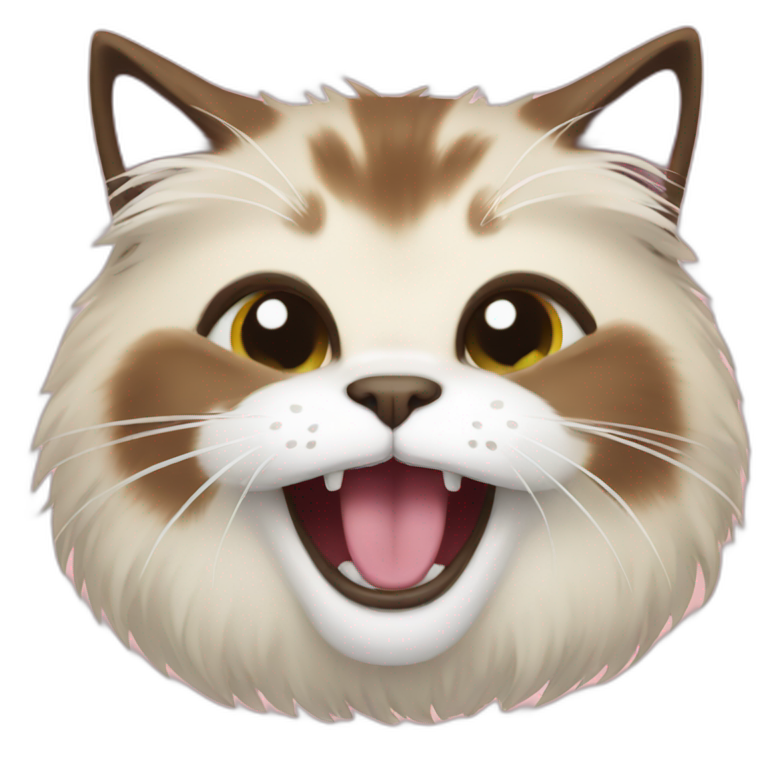 himalayan cat laughing emoji