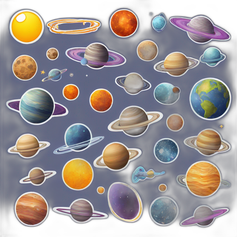 Space universe stikers emoji