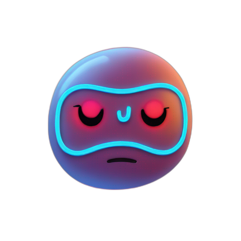 Juicy booty neon sign style  emoji