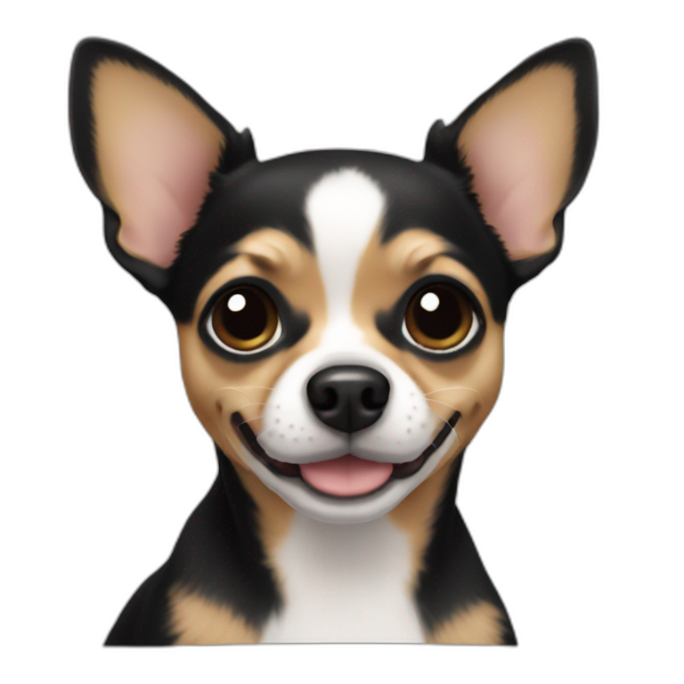 Chihuahua black emoji
