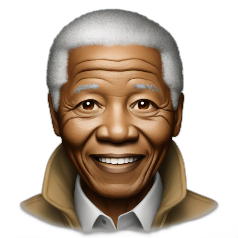 Nelson Mandela qui sourit emoji