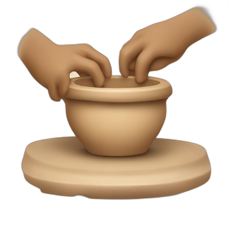 hands on pottery wheel emoji