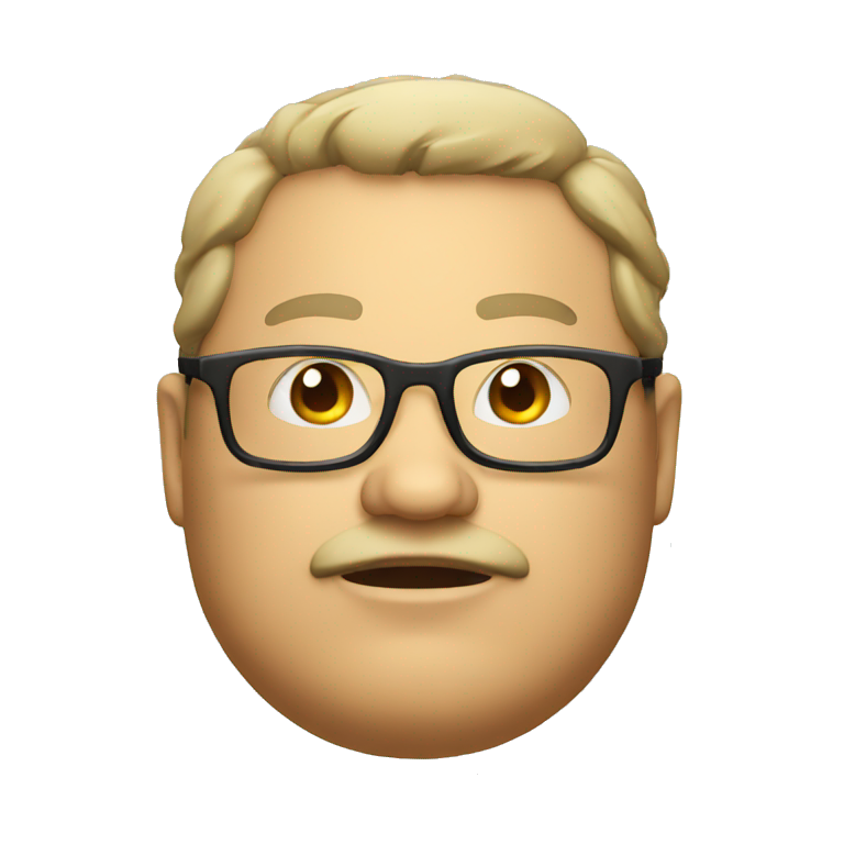 Fat man glasses  emoji