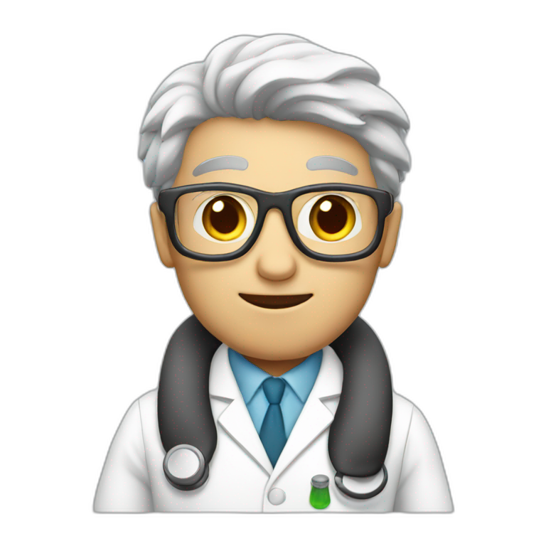 mole scientist in a white coat emoji