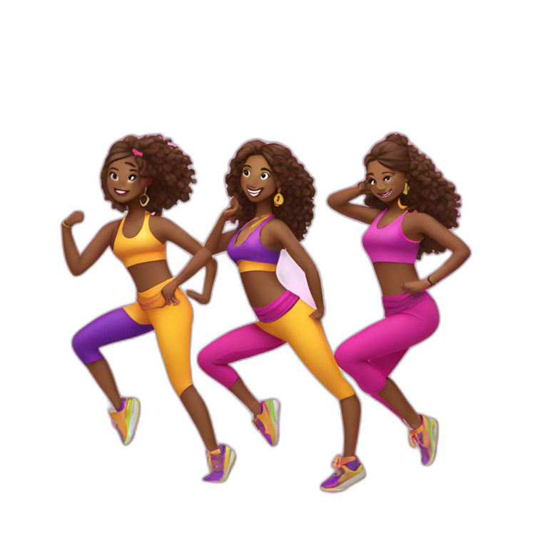 Groupe de danseuses de Zumba  emoji