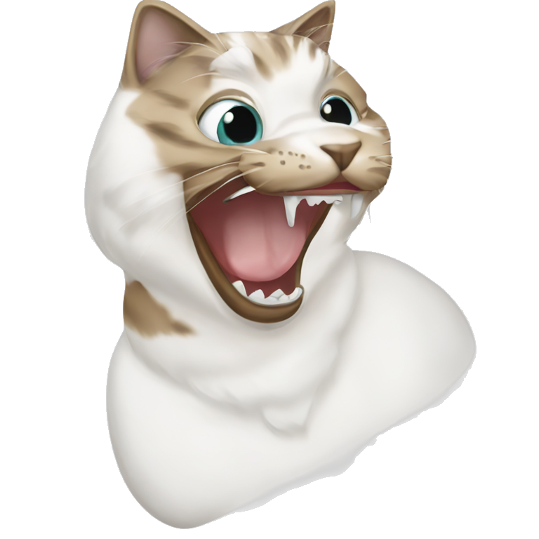 fierce cat with sharp teeth emoji