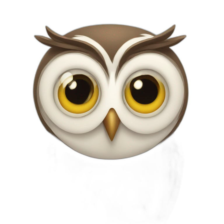 surprised owl face emoji